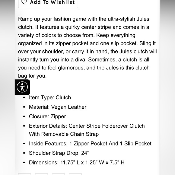 Stylish Gray Clutch or cross body with Red and Blue Stripes - Picture 8 of 8